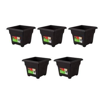 5PK Homeleisure Tomato Tub 355mm Black Outdoor Garden 