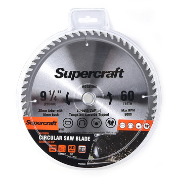 Supercraft Timber Circular Saw Blade Tct 235mm/ 9-1/4'' 60 Teeth