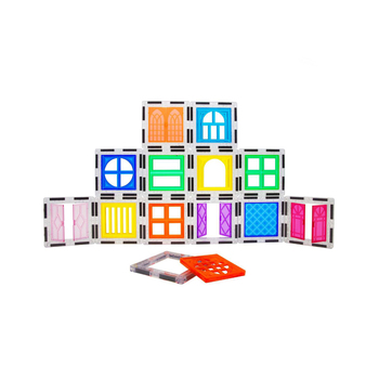 30pc Picasso Tiles Magnetic Tile Operable Door & Window Toy Set 3y+