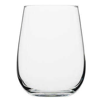 6pc Porto Harvest Soda Lime Glass Stemless Wine Glasses Set 430ml Clear