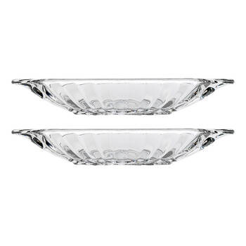 2x 4pc Porto Soda Lime Glass Dessert Banana Split Glassware Dishes - Clear