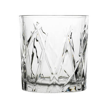 6pc Porto Riley Soda Lime Glass Tumblers Drinkware Set 280ml Clear