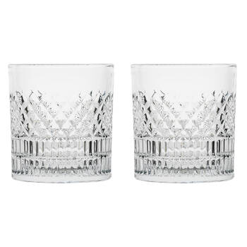 2x 6pc Porto Addison Soda Lime Glass Tumblers Drinkware Set 280ml Clear
