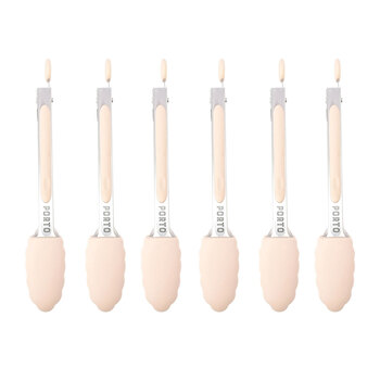 6PK Porto Zest Stainless Steel/Silicone 21cm Tong Kitchen Cooking Utensil