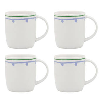 4pc Porto Fiesta Mugs Set w/ Handle Drinking Cup 300ml - Lilac