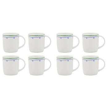 2x 4pc Porto Fiesta Mugs Set w/ Handle Drinking Cup 300ml - Lilac