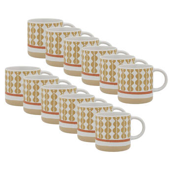 12PK Porto Vida Stoneware Drinking Mug w/ Handle 12cm/320ml - Papaya
