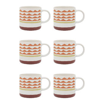 6PK Porto Vida Stoneware Drinking Mug w/ Handle 12cm/320ml - Watermelon