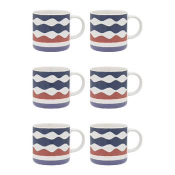 6PK Porto Vida Stoneware Drinking Mug w/ Handle 12cm/320ml - Lilac
