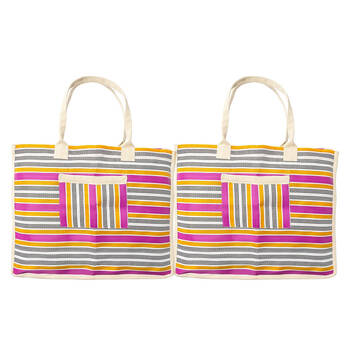 2PK Porto Sol Tote Outdoor Travel Beach Bag 47x40cm - Punch