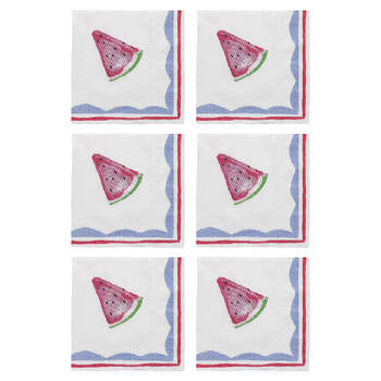 6x 20pc Porto Fiesta Paper Napkin Dinner Party Serviette Watermelon