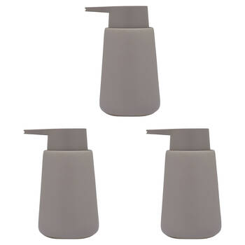 3PK Porto Hudson Ceramic Hand Soap Dispenser Container 15cm - Grey