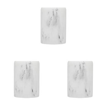3PK Porto Porto Plaza Resin Tumbler Cup Bath Organiser 8x11cm Marble