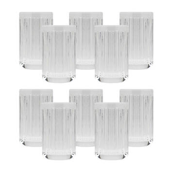 12PK Porto Ellis Glass Tumbler Cup Bath Organiser 12x7cm - Clear