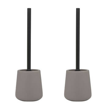2PK Porto Hudson Ceramic Toilet Brush w/ Holder 11cm - Grey