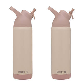 2PK Porto Atlas Vacuumed Insulated Water Bottle 700ml Pink