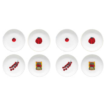 8pc Porto Valentina Porcelain Pasta Bowls 21.5cm Assorted
