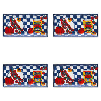 4PK Porto Valentina Porcelain Rectangle Serving Platter 29.5cm Medley