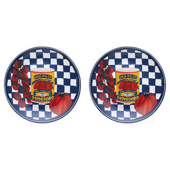 2PK Porto Valentina Porcelain Round Serving Platter 30cm Medley