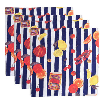 4pc Porto Valentina Cotton Table Napkins Square 45cm