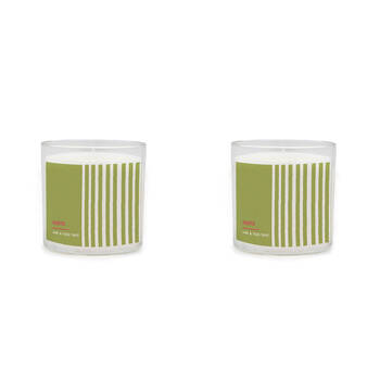 2PK Porto Illumina 425g Scented Wax Candle Lime & Yuzu Twist Home Fragrance
