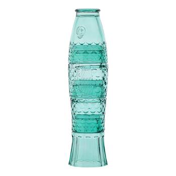 4pc Porto Mare Fish-Shaped Soda Lime Glass Tumblers Cups 210ml Green