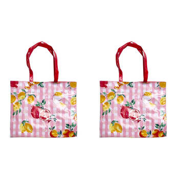 2PK Porto 100% Cotton Positano Tote Bag Large 45 x 39 12cm Multi-Coloured