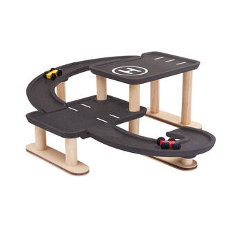 PlanToys Race N Play Wooden Parking Garage 51x43cm Toy Kids 3y+
