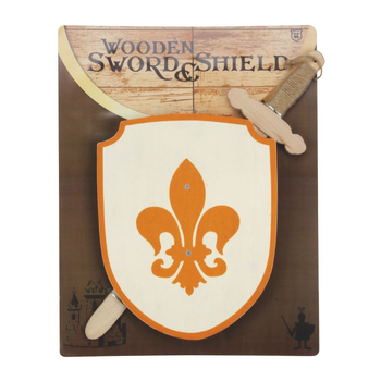 Pocket Money 51cm Sword & Shield Kids Fun Wooden Toy 6y+