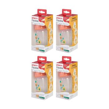 4PK Pigeon Flexible Curve Baby Bottle PP Forest 150ml Anti-Colic Silicone 0m+