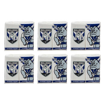 24pc NRL Soft & Absorbent Pocket Tissues - Bulldogs Mascot