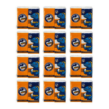 48pc NRL Soft & Absorbent Pocket Tissues - Eels Mascot