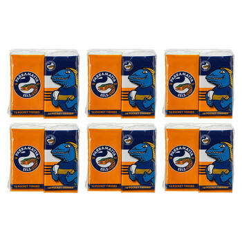 24pc NRL Soft & Absorbent Pocket Tissues - Eels Mascot