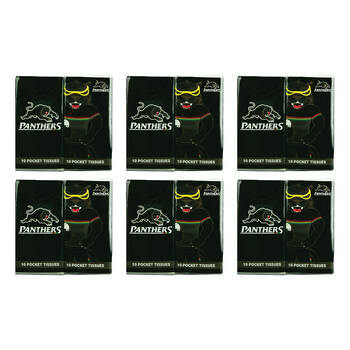 24pc NRL Soft & Absorbent Pocket Tissues - Panthers Mascot