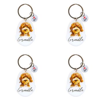 4PK Splosh Pet Groodle Keyring/Keychain Hanging Accessory 4x8.5cm