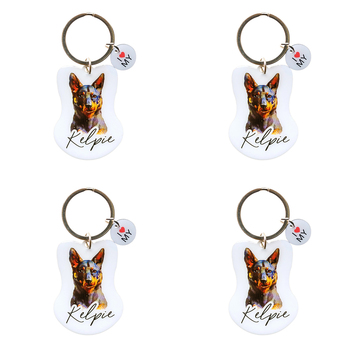 4PK Splosh Pet Kelpie Keyring/Keychain Hanging Accessory 4x8.5cm