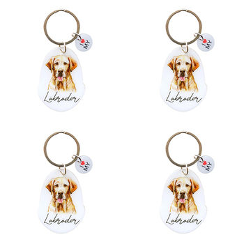 4PK Splosh Pet Labrador Keyring/Keychain Hanging Accessory 4x8.5cm