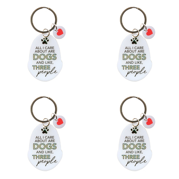 4PK Splosh Pet All I Care About Keyring/Keychain Hanging Accessory 4x8.5cm