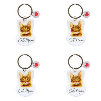 4PK Splosh Pet Cat Mum Keyring/Keychain Hanging Accessory 4x8.5cm