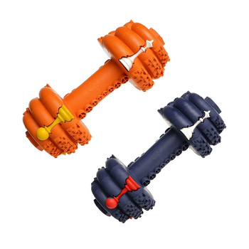 2PK Petopia Ultra Tough 11cm Rubber Dumb Dumbbell Dog Toy Small - Assorted