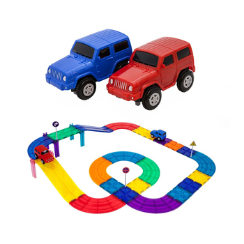 30pc Picasso Tiles Magnetic Race Car Track Kids Building Toy Set 3y+
