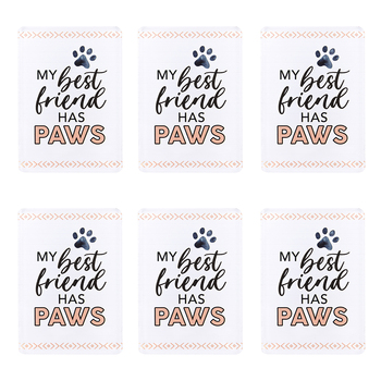 6PK Splosh Pet Lovers Best Friend 7cm Acrylic Magnet Fridge Decor - White