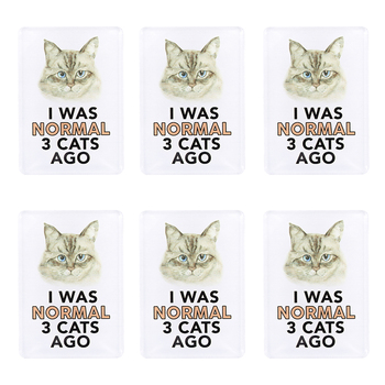 6PK Splosh Pet Lovers Normal 7cm Acrylic Magnet Fridge Decor - White