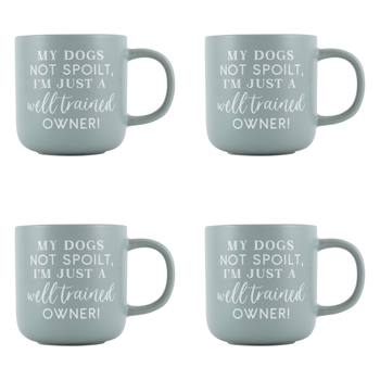 4PK Splosh Pet Lovers Well Trained Ceramic Mug Drinkware 12x9cm - Blue