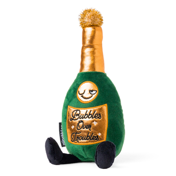 Punchkins Bubbles Over Troubles Champagne Bottle Plush Toy 22cm