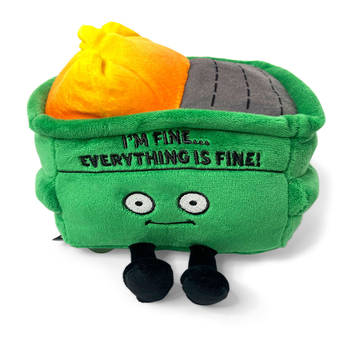 Punchkins Dumpster Everything is Fine Stuffed Plush Cuddle Toy