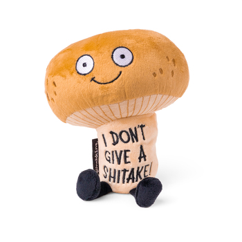 Punchkins I Dont Give A Shitake Mushroom Adults Plush Toy 17cm - Brown
