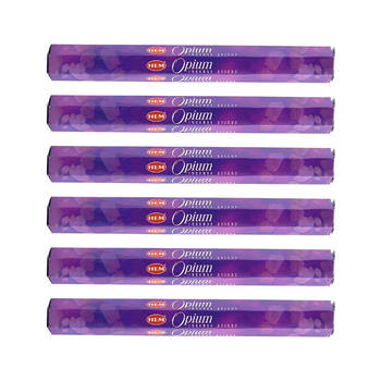 6x 20pc HEM Hexa Opium Scent Incense Sticks Meditation Fragrance