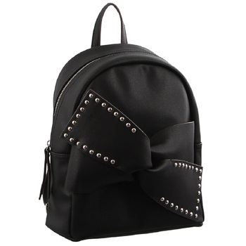 Milleni Fashion Bow Detail Ladies Backpack Black