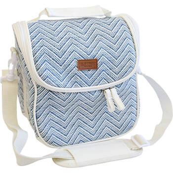 LVD Insulated Riviera Lunch Cooler Bag w/ Crossbody Strap 16x25cm Blue